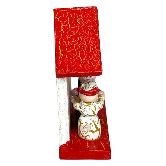 Vintage Wooden Nativity Scene Christmas Ornament - Picture 7 of 8